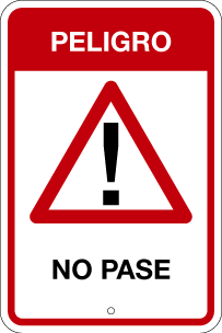 Señalización para exterior no pase solo personal autorizado, en lámina de aluminio blanco