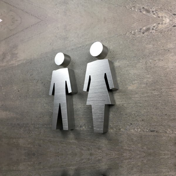 Señalización de baños 3D